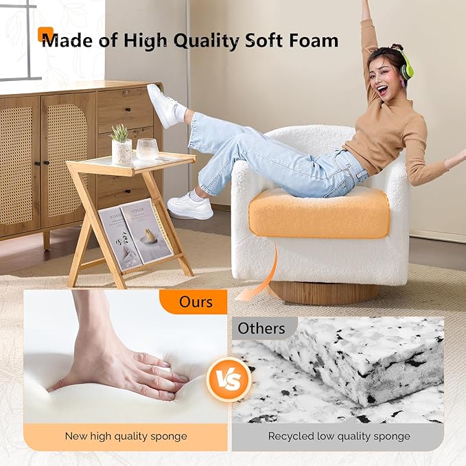 VINGLI 360°Swivel Accent Chair