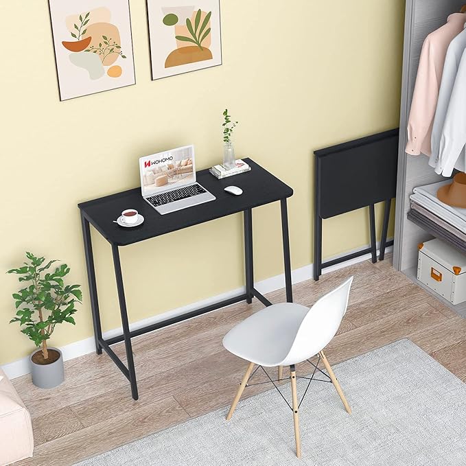 WOHOMO Folding Computer Desk, Small Writing Foldable Desk 31.5", Space-Saving
