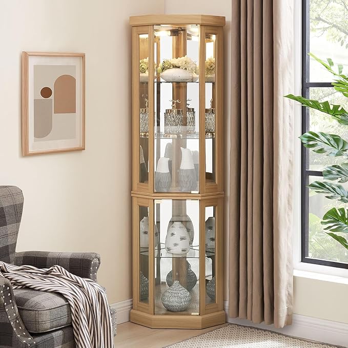Anwick Corner Display Curio Cabinets