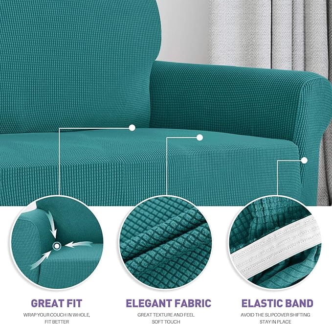ZNSAYOTX Super Stretch Couch Cover Love Seat Sofa Covers