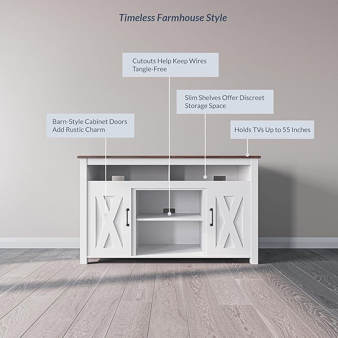 BELLEZE 48" TV Stand, Entertainment Center