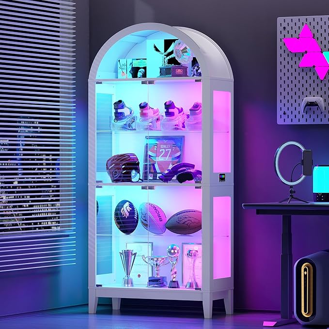 Gurexl 5-Tier Arched Display Cabinet -