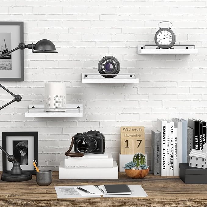 RYOFOBETTO Small Floating Shelf, 6X9 Inches Farmhouse Wall Shelves