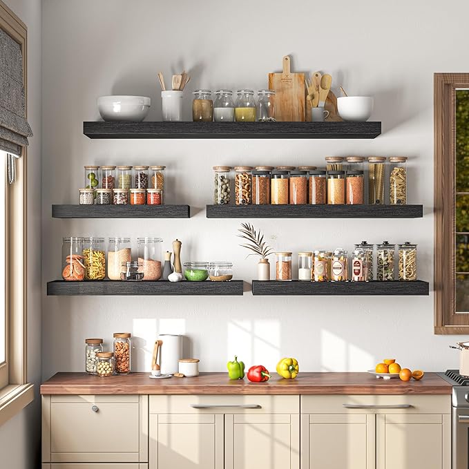 Dreamland 55" Floating Shelves for Wall, Wall-Mounted Shelves for Bedroom