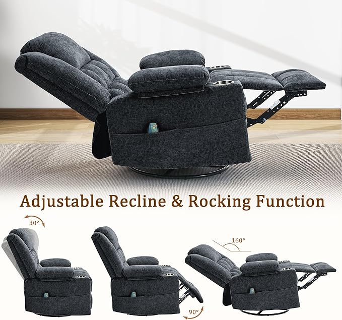 Korser 360° Swivel Rocker Recliner
