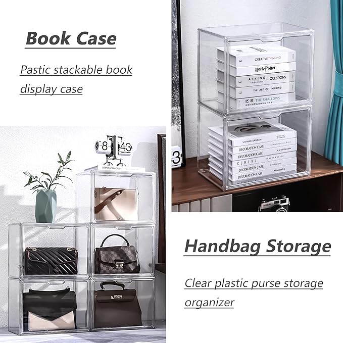 Clear Stackable Plastic Storage Bins