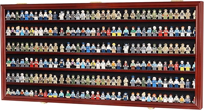 DisplayGifts Block Toy Minifigures Miniatures Display Case Frame Wall Cabinet