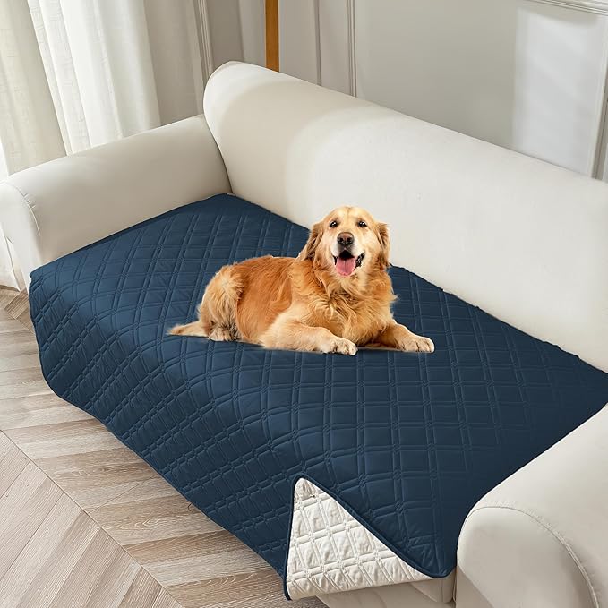 Genina Waterproof Couch Cover, Washable Anti-Slip 78inch Sofa Covers
