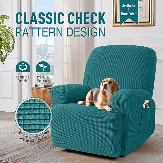 TAOCOCO Oversized Recliner Chair Covers, 1 Seater Streach Recliner Covers Soft