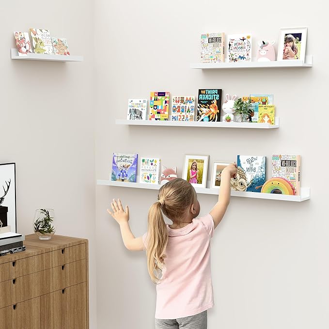 Floating Shelves for Wall, 36 inch Wood Floating Shelves Set of 2, Picture
