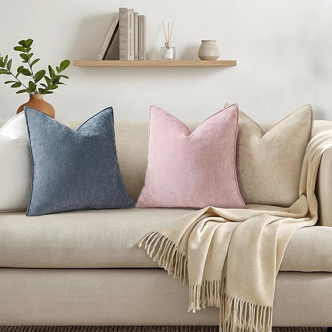 decorUhome Summer Couch Euro Sham Throw Pillow Covers 22x22 Set of 2,