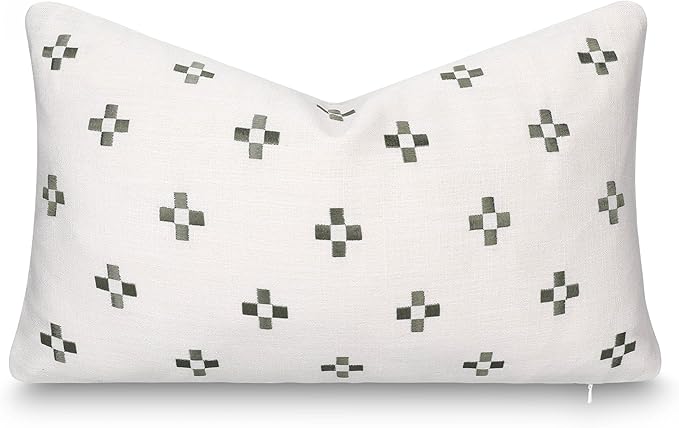 Crumbs Home Modern Farmhouse California Casual Indoor Outdoor Lumbar Pillow