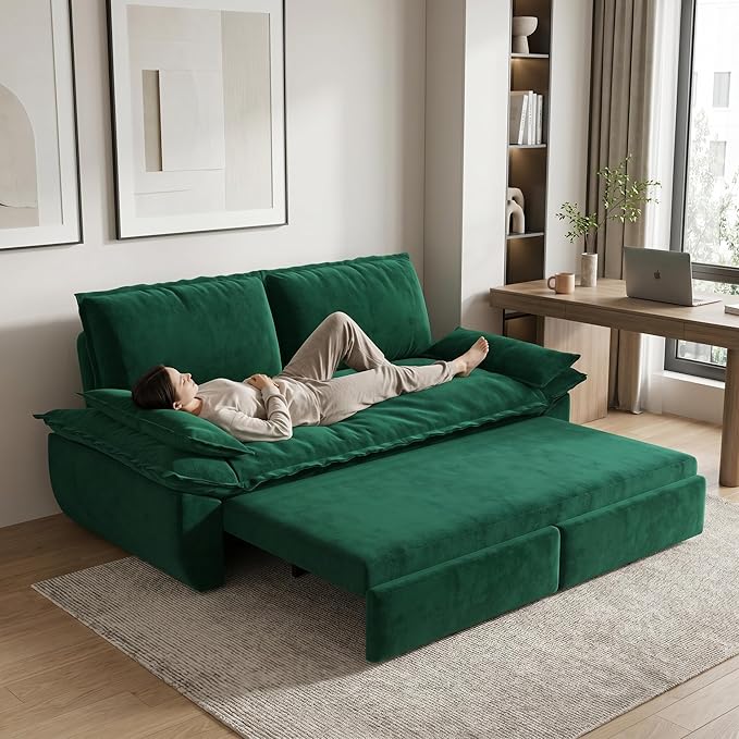73.2" Sofa Bed Queen, 3-in-1 Pull Out Sofa Bed