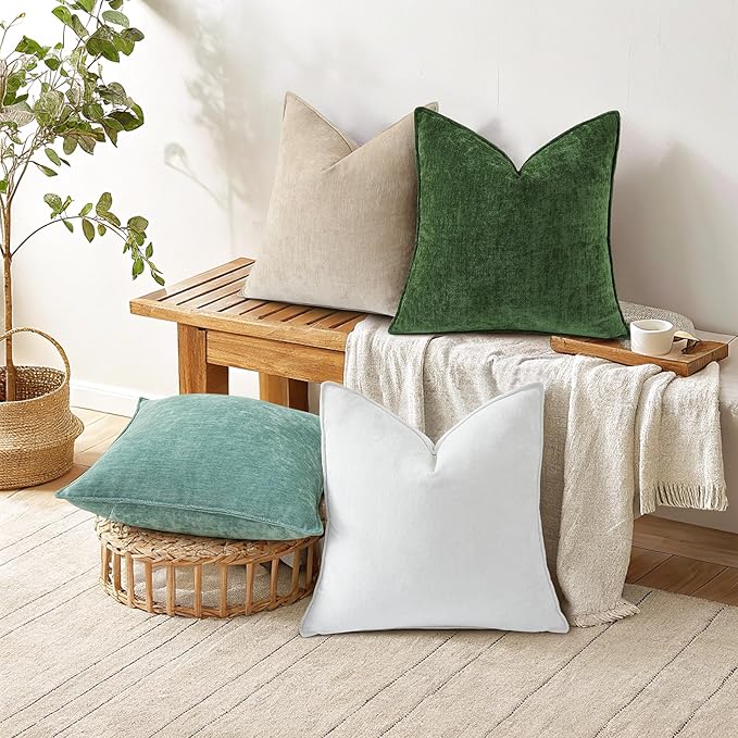 decorUhome Summer Couch Throw Pillow Covers 18x18 Set of 2, Decorative Soft