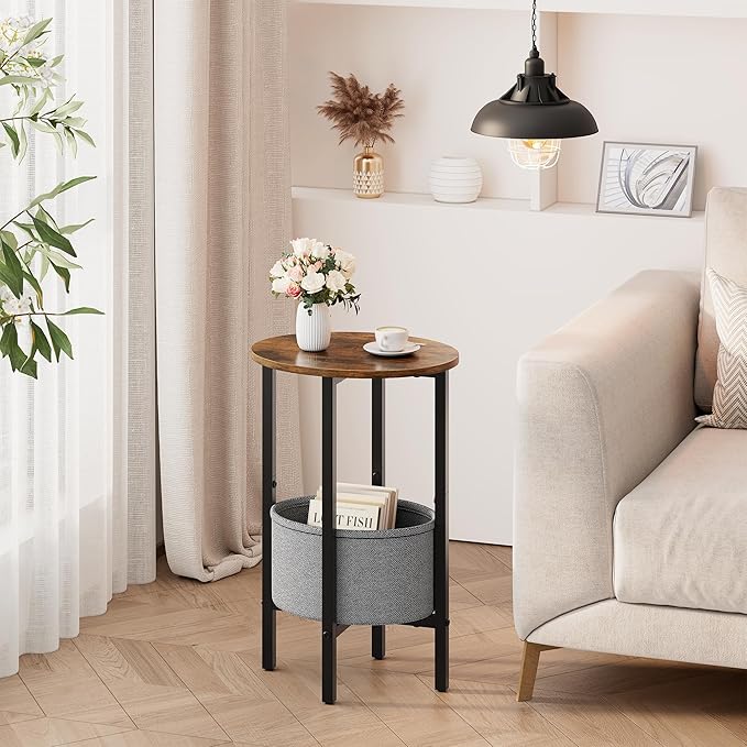 Vagusicc Round Side Table End Table