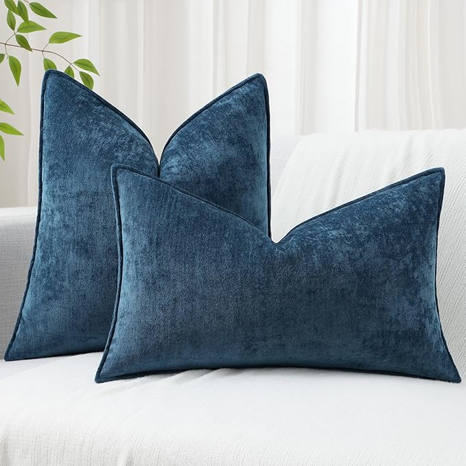 decorUhome Summer Couch Euro Sham Throw Pillow Covers 24x24 Set of 2,