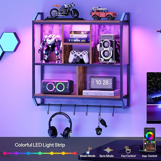 HOOBRO Gaming Floating Shelf