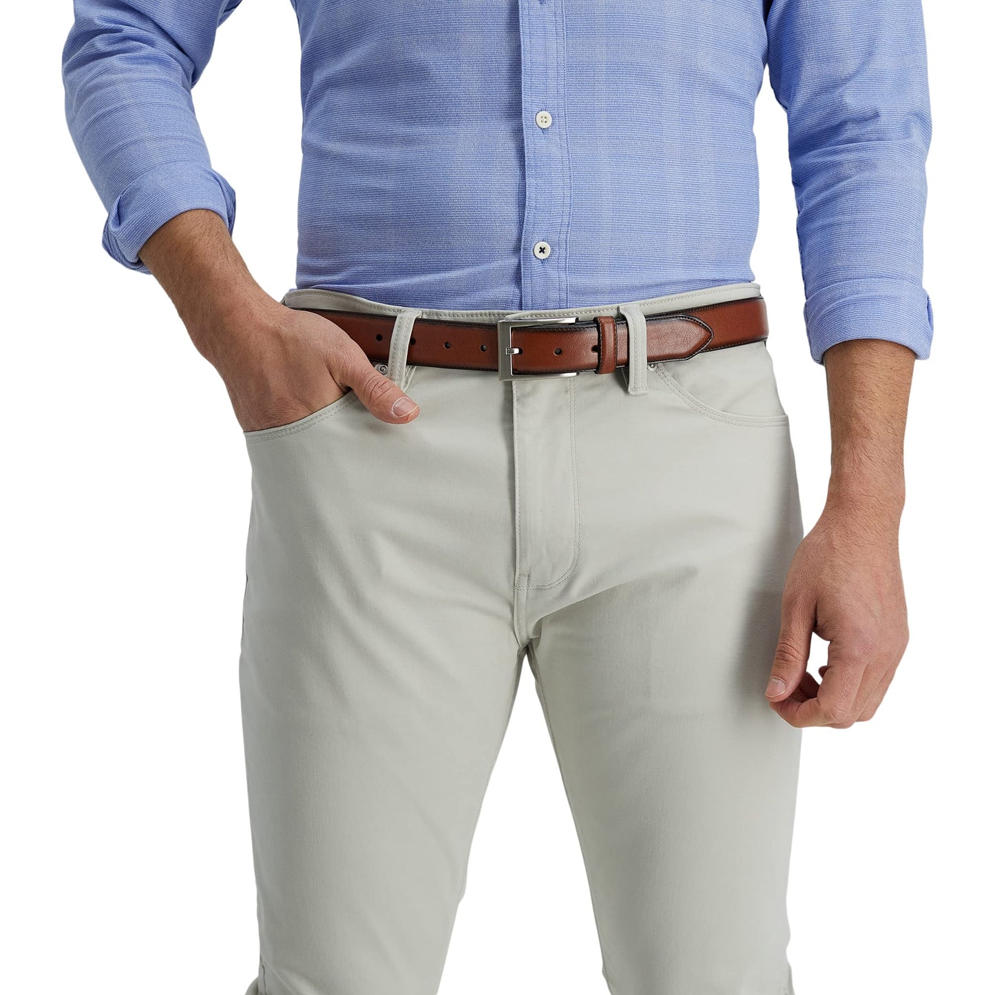 Dockers Men's Classic Dress Belt, Tan, Large (38-40)
