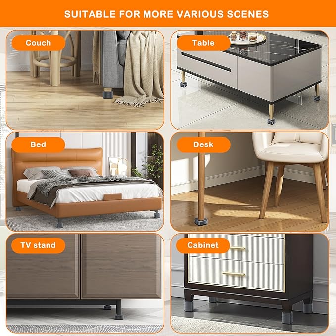 shouwuhho 9 Pack Furniture Risers Adjustable Bed Risers Heavy Duty Lifts Height