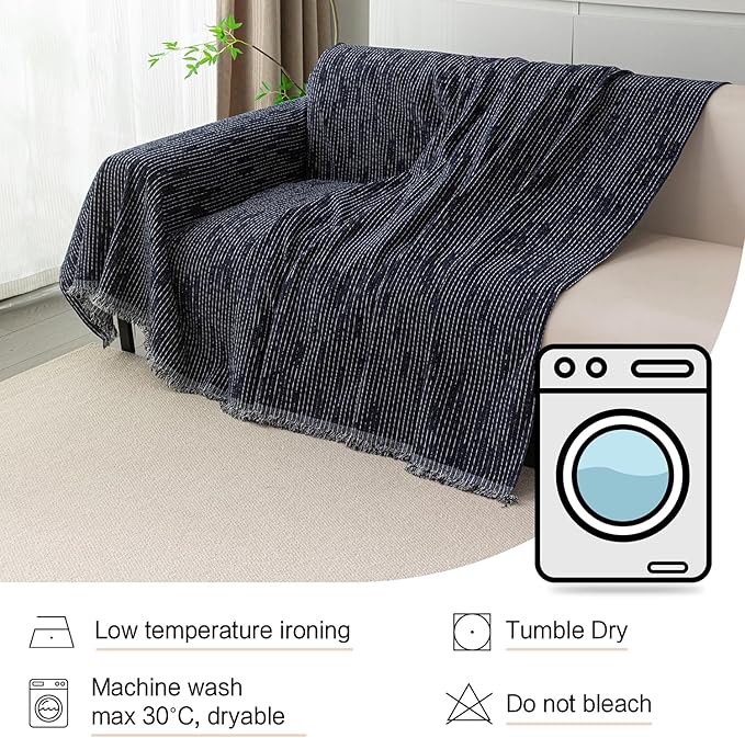 MYSKY HOME Loveseat Cover Navy Couch Cover Sectional Couch Covers