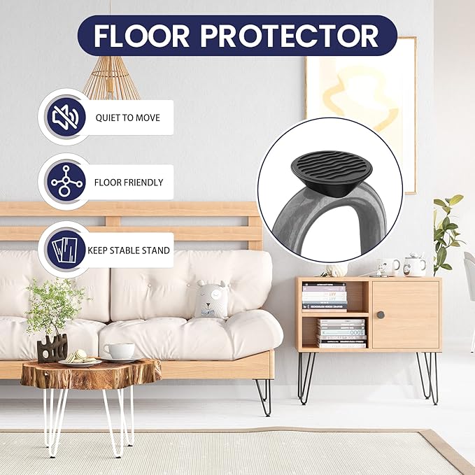 SMARTSTANDARD 6 Inch Heavy Duty Hairpin Furniture Legs, Metal Home DIY Projects