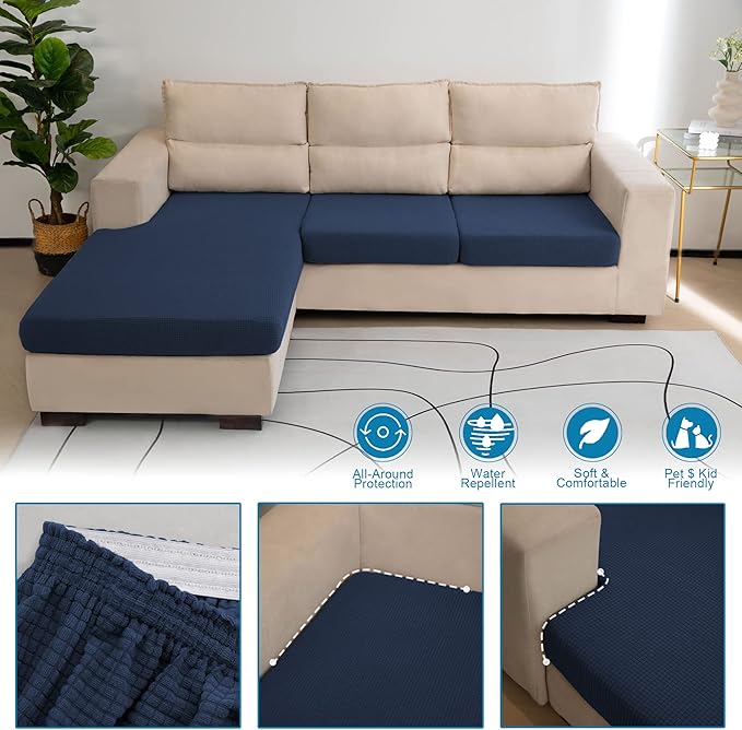 Water Repellent Couch Cushion Cover Stretch, Seat Cushion Cover, Armchair Cover