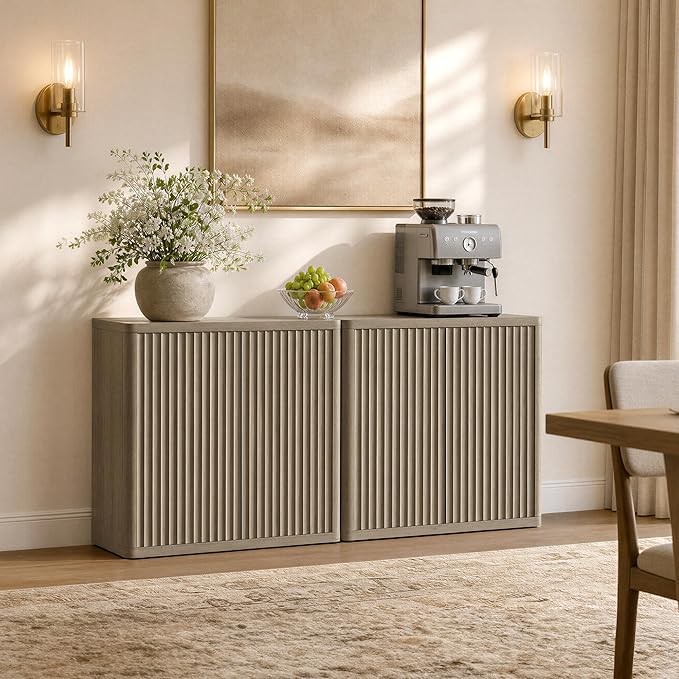 SICOTAS Buffet Cabinet with Storage 103.8" Sideboard Accent Modern Credenza