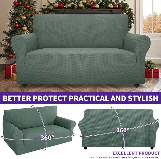 ZNSAYOTX Super Stretch Couch Cover Love Seat Sofa Covers