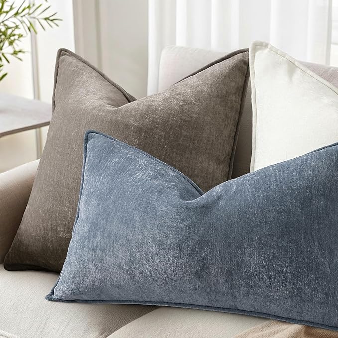 decorUhome Summer Couch Euro Sham Throw Pillow Covers 22x22 Set of 2,