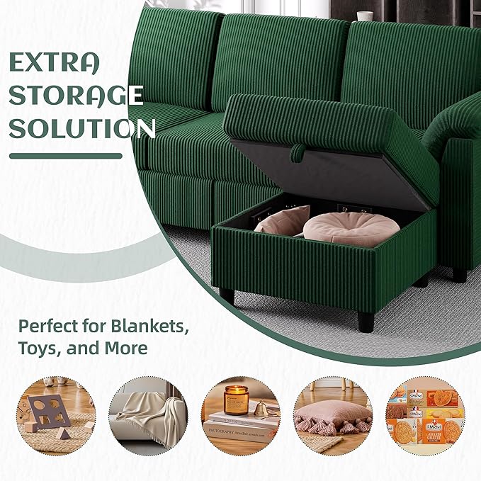 Vongrasig 79" Convertible Sectional Couch Sofa
