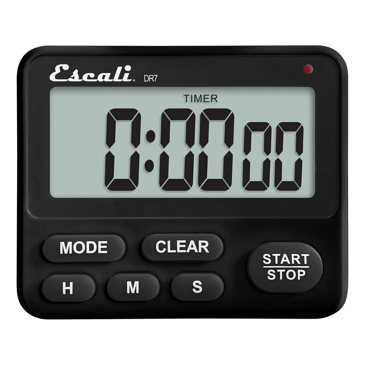 Escali Extra Loud Display Digital Kitchen Timer with Clock Mode, Recall Timer Magnetic Back