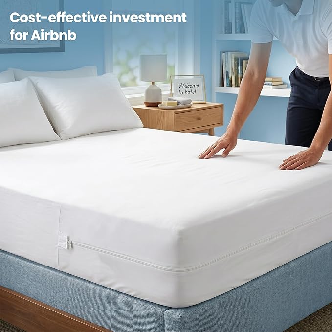 Utopia Bedding Mattress Protector Zippered California King Size, 100%