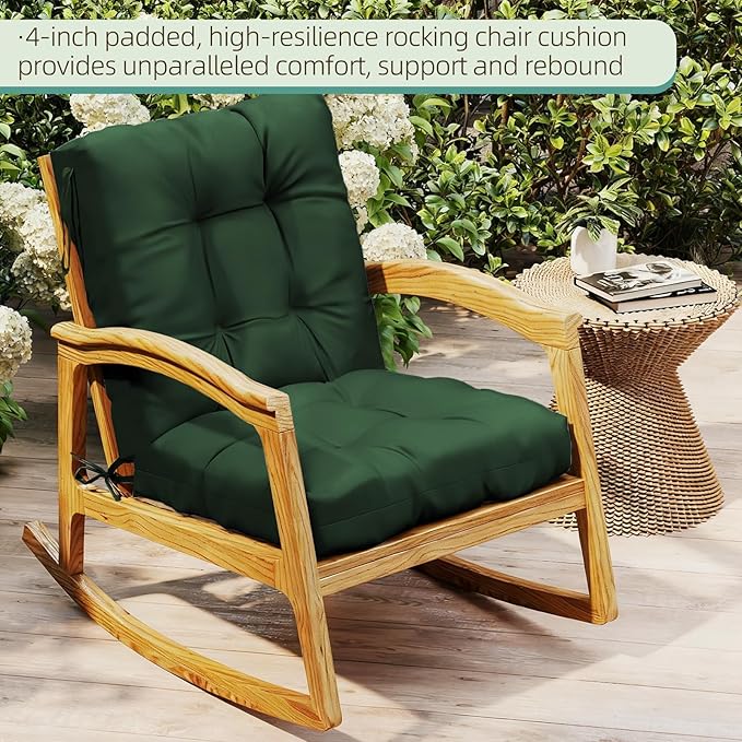 Outdoor Chair Cushion, High Back Soft Seat Pad