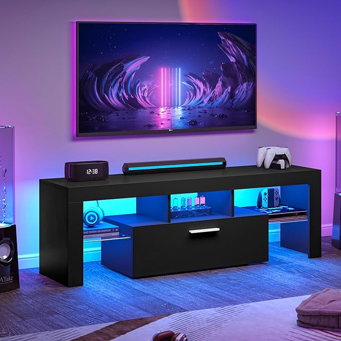 Clikuutory Modern Lighting 51 inch TV Stand