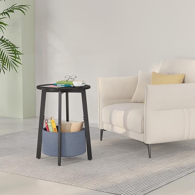 sthmec Small Round Side End Table