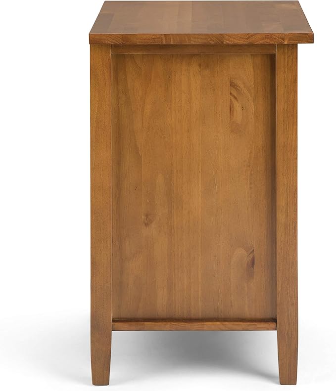 SIMPLIHOME Warm Shaker Solid Wood 24 inch Wide Transitional-Style Bedside