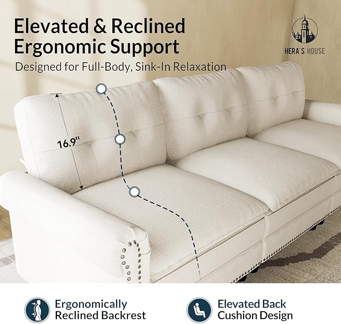 HERA'S HOUSE 3 Pieces Modular Sectional Sofa Sets, Oversized Couch Set