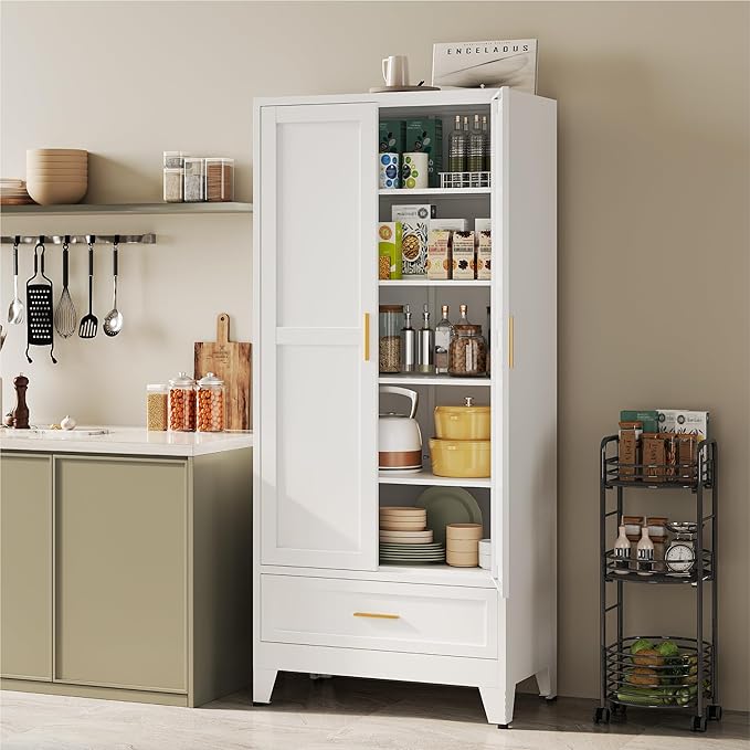 YAUWOH 71''Tall Kitchen Pantry Cabinet