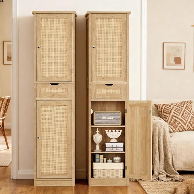 Iwell Tall Narrow Storage Cabinet