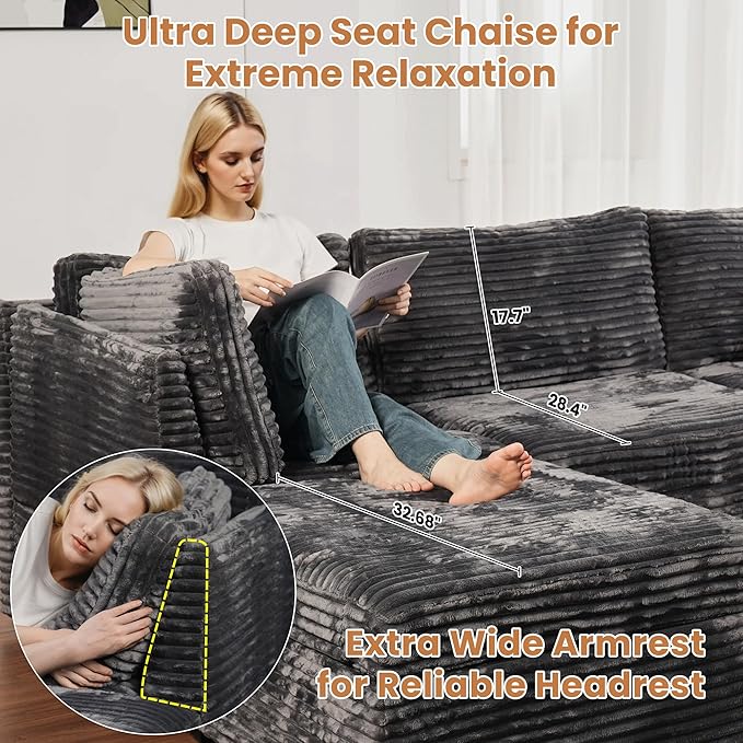 ovios 32.7 inches Ottoman Seat Module
