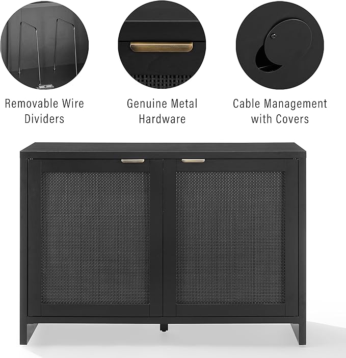 Crosley Furniture Kenji Media Console, Record Player Stand