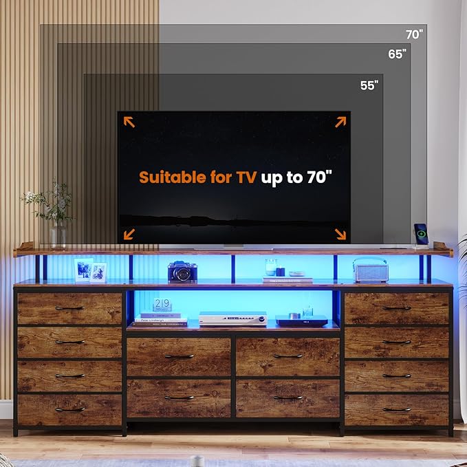 BTHFST 12 Drawers TV Stand Dresser