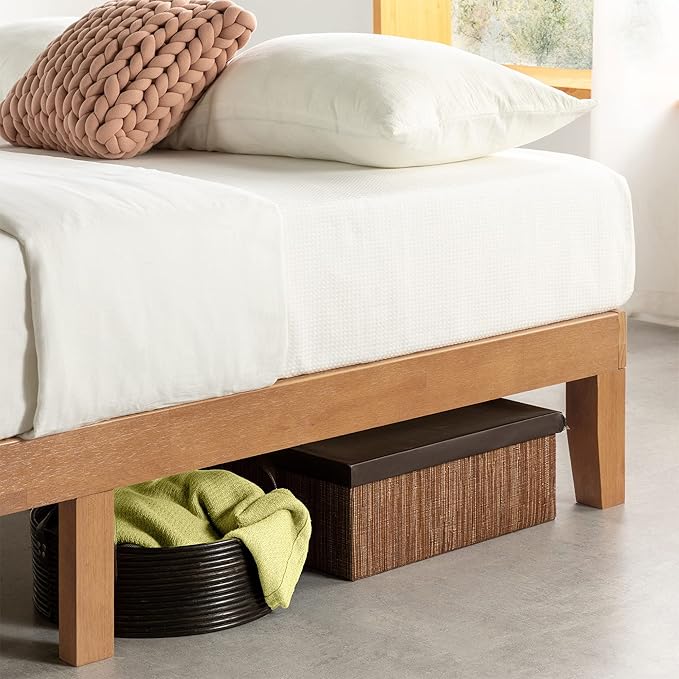 Mellow Naturalista Classic 12-Inch Solid Wood Platform Bed | Wooden Slats