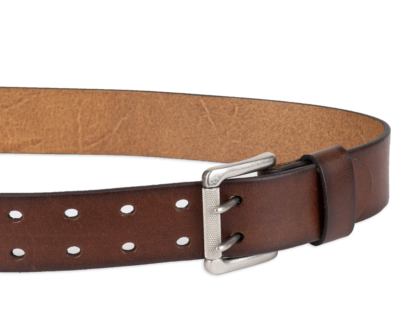 Levi's Men's Double Prong Casual Belt, Brown Rivets, 34