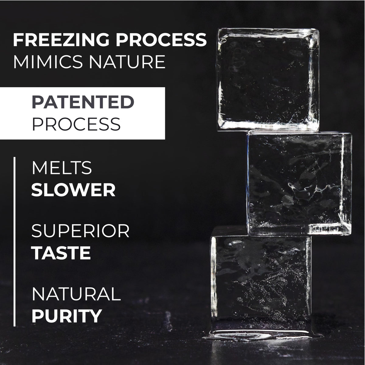 True Cubes Crystal Clear Ice Cube Maker, 4 Large 2"x2"x2" Ice Cubes for Cocktails and Drinks, Silicone Mold for Pure, Bartender-Quality Ice - Great for Hosting and Entertaining, Whiskey Gifts for Men