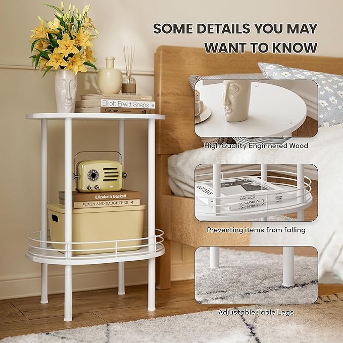 Small Modern Oval Side Table