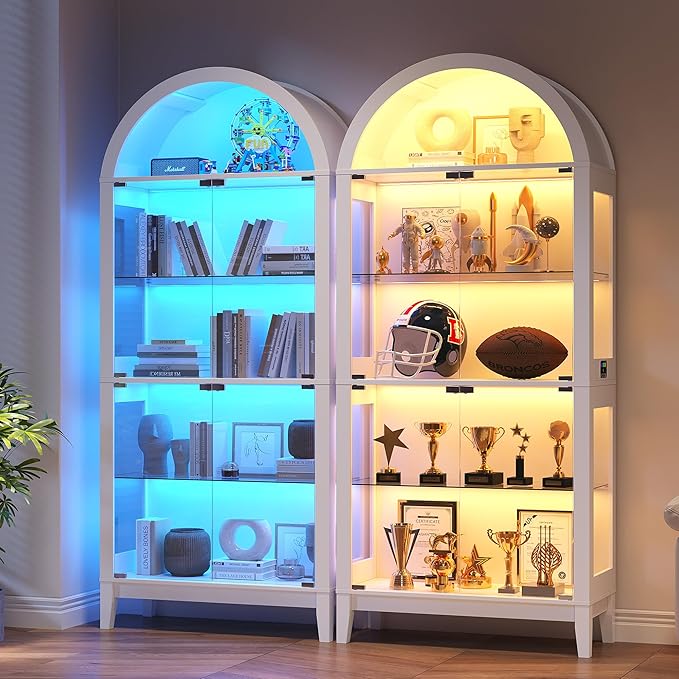 Gurexl 5-Tier Arched Display Cabinet -