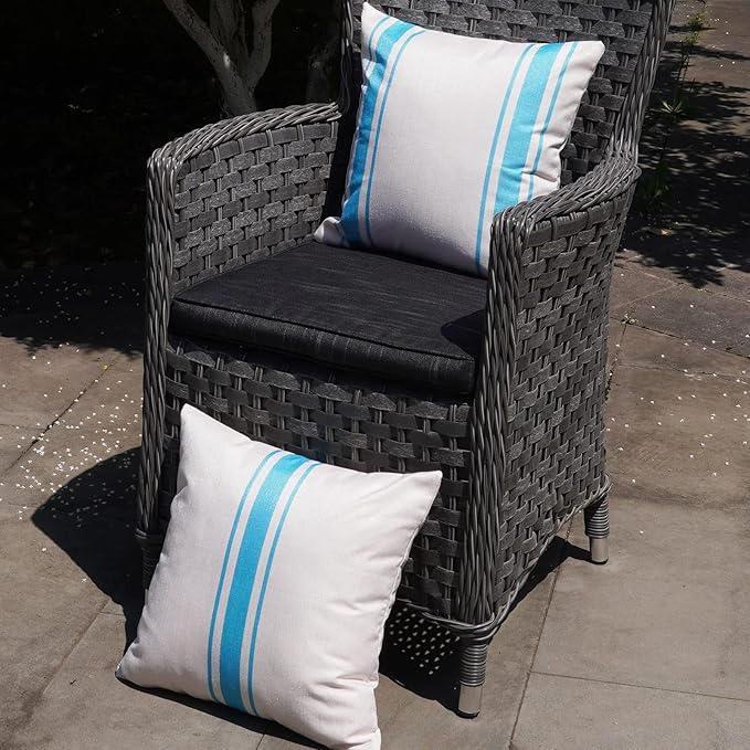 ONWAY Outdoor Pillow Covers Waterproof 16x16 Set of 2 Decorative Linen Throw