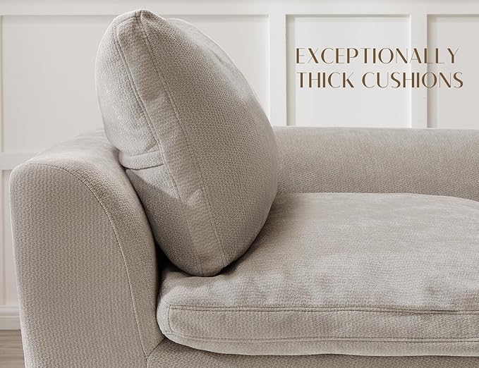 ohllob Oversized Cloud Couches for Living Room, Boneless Sectional Couch