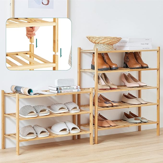 viewcare 4-Tier Bamboo Shoe Rack